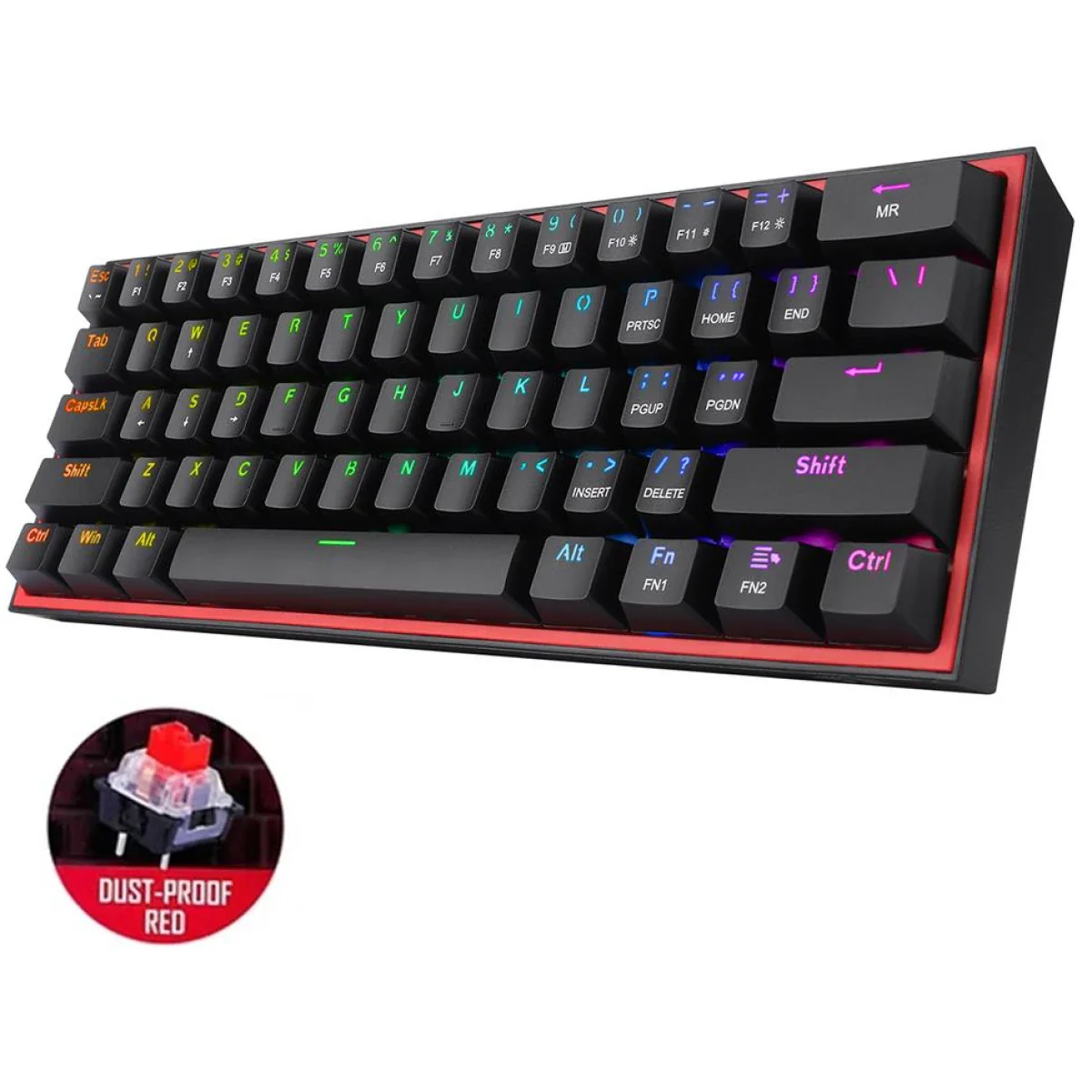 REDRAGON Fizz RGB K617-RGB Black GAMING KEYBOARD REDRAGON Fizz RGB K617-RGB Black GAMING KEYBOARD